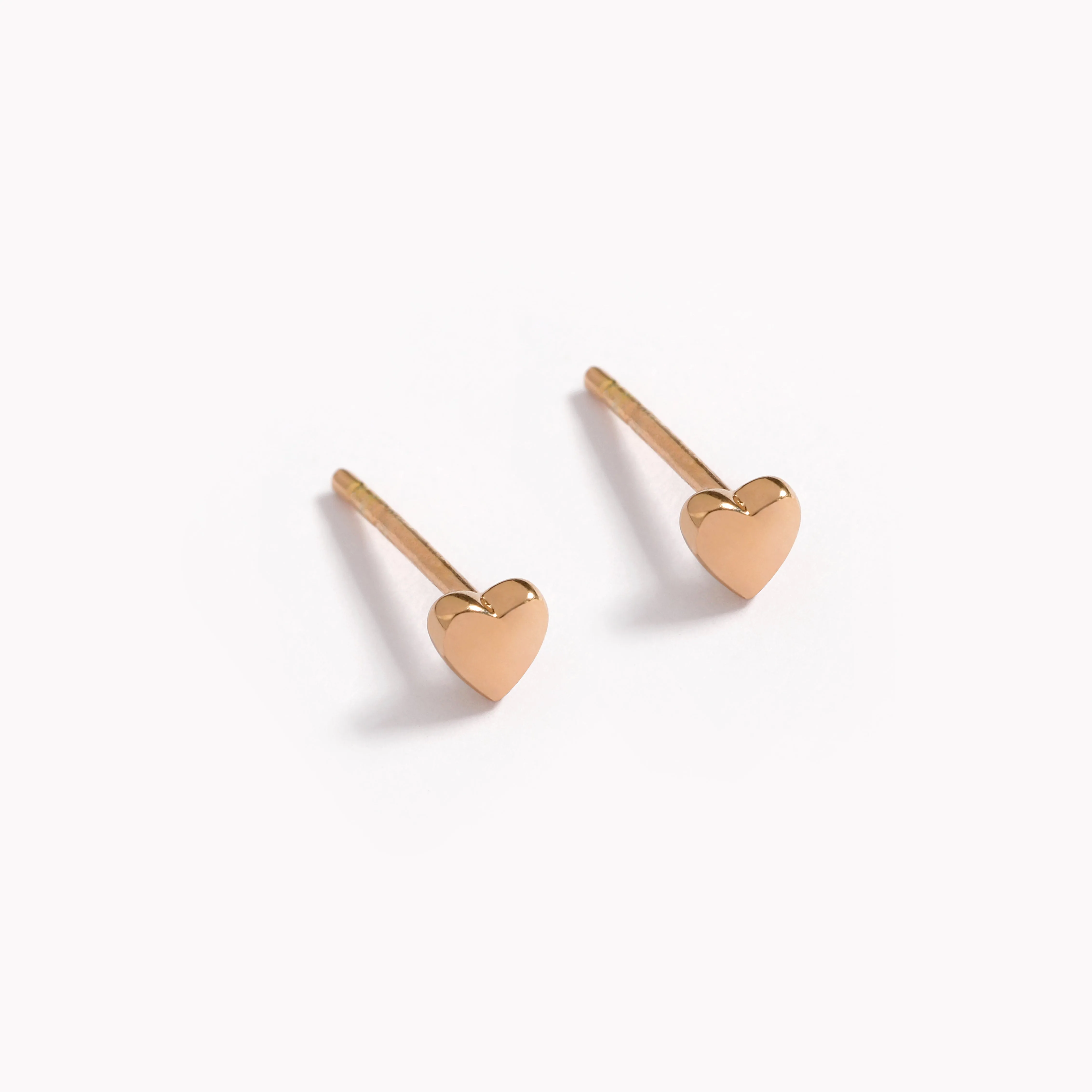 Petite Sweetheart Studs - Rose Gold