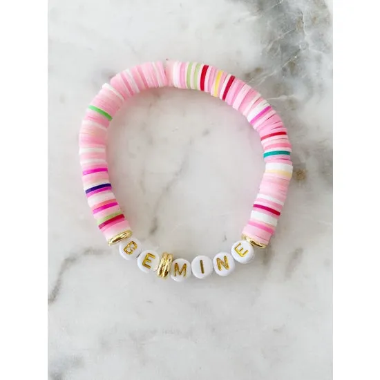 Phrase Vinyl Disc Stretchy Bracelets ~ Various Styles