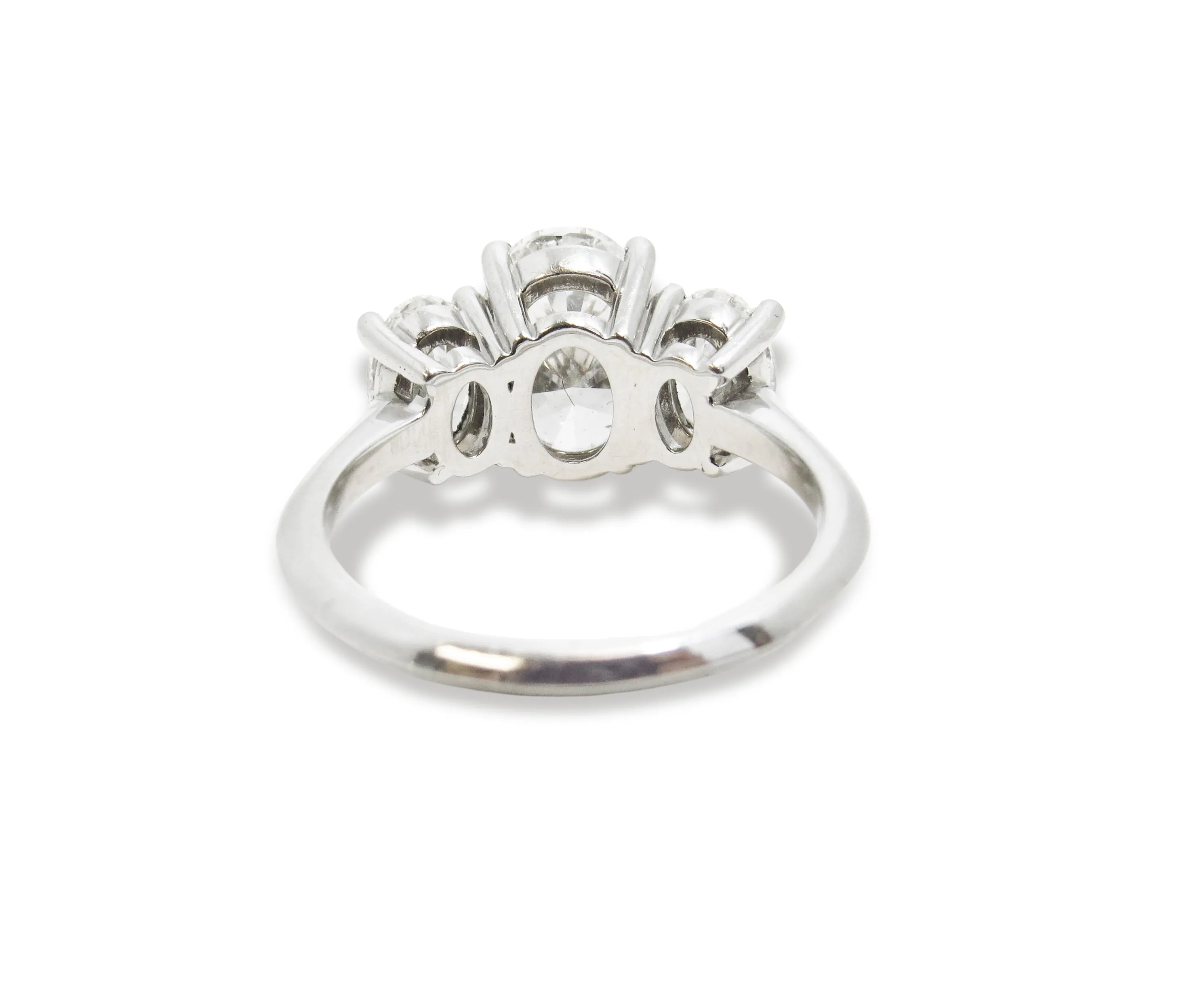 Platinum and Diamond Three-Stone Ring