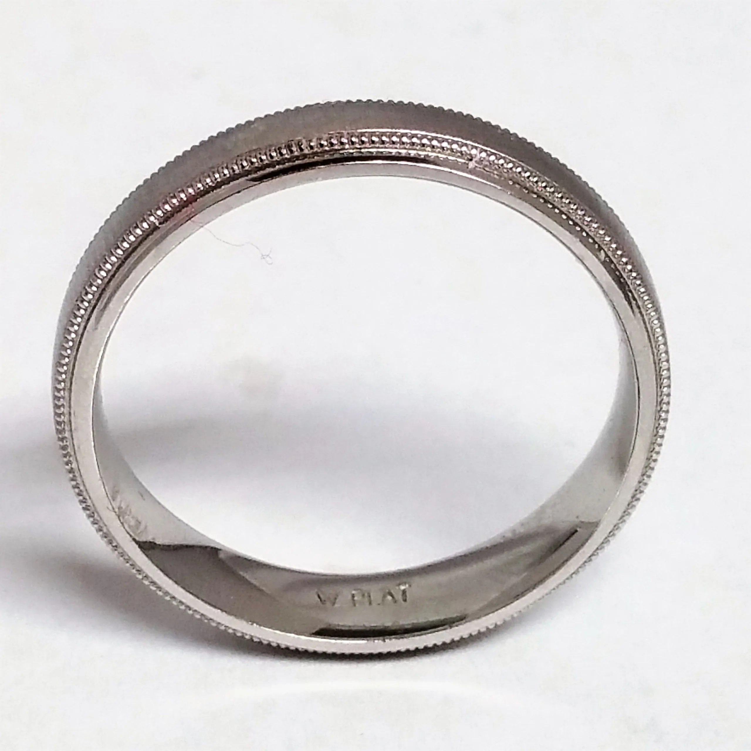 Platinum and Milgrain Trim Band