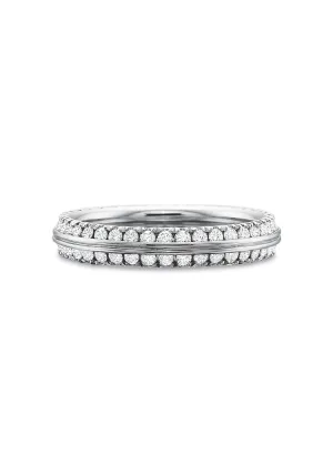 Precision Set Platinum Double Row Diamond Eternity Band