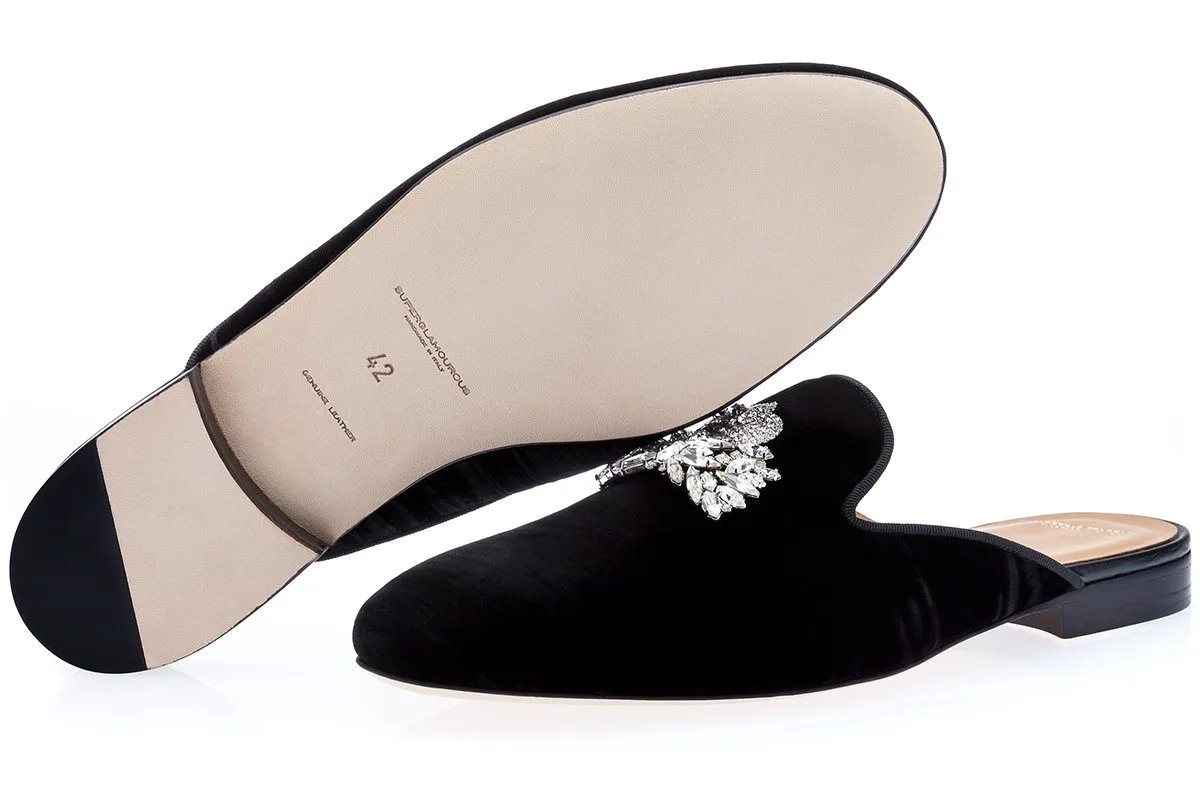 RAOULUX WRINKLE BLACK MULES