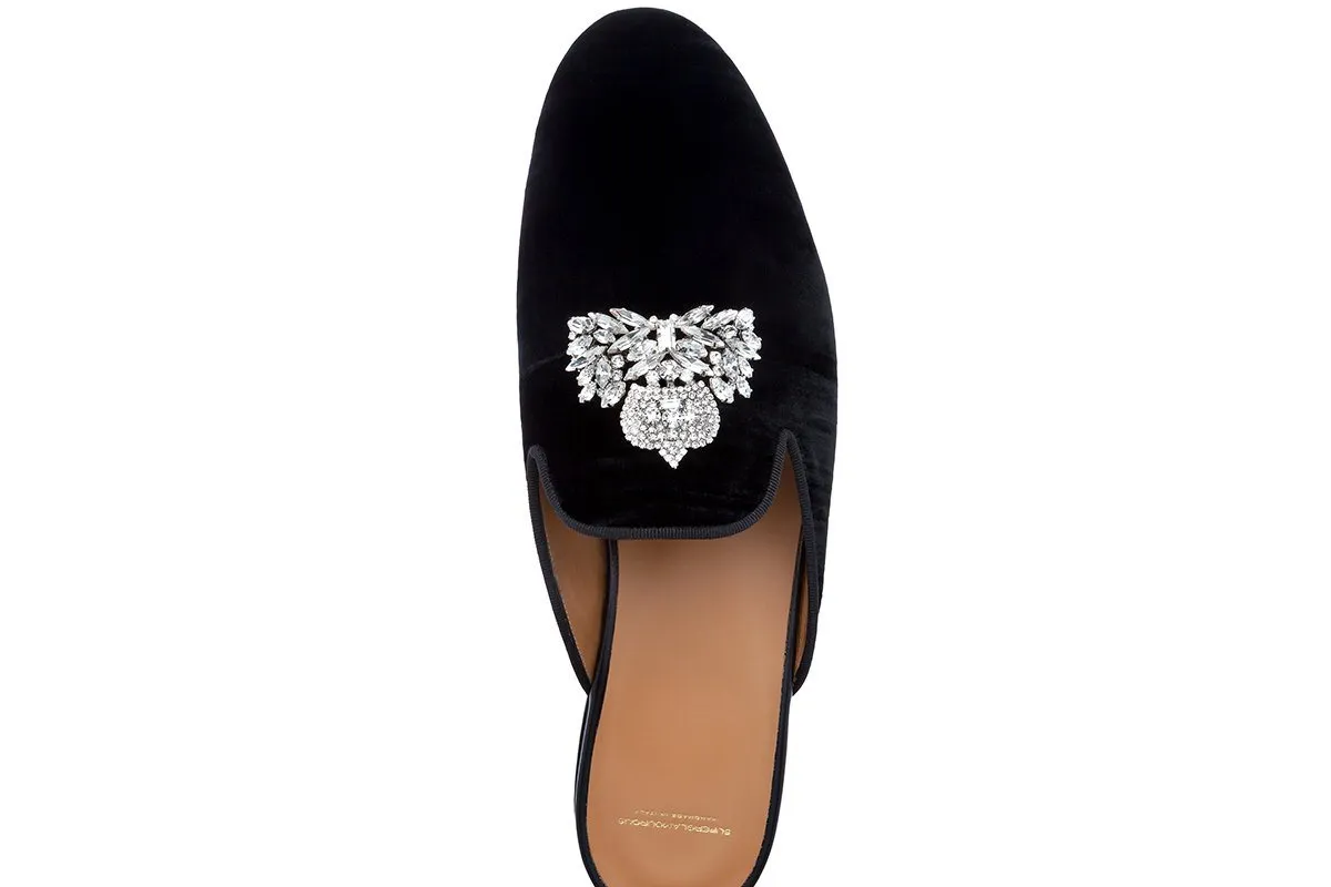 RAOULUX WRINKLE BLACK MULES