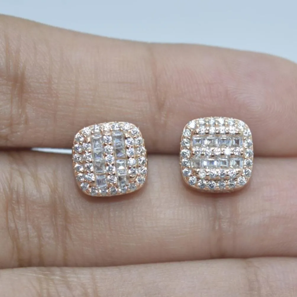 Rose Gold Gems Studs