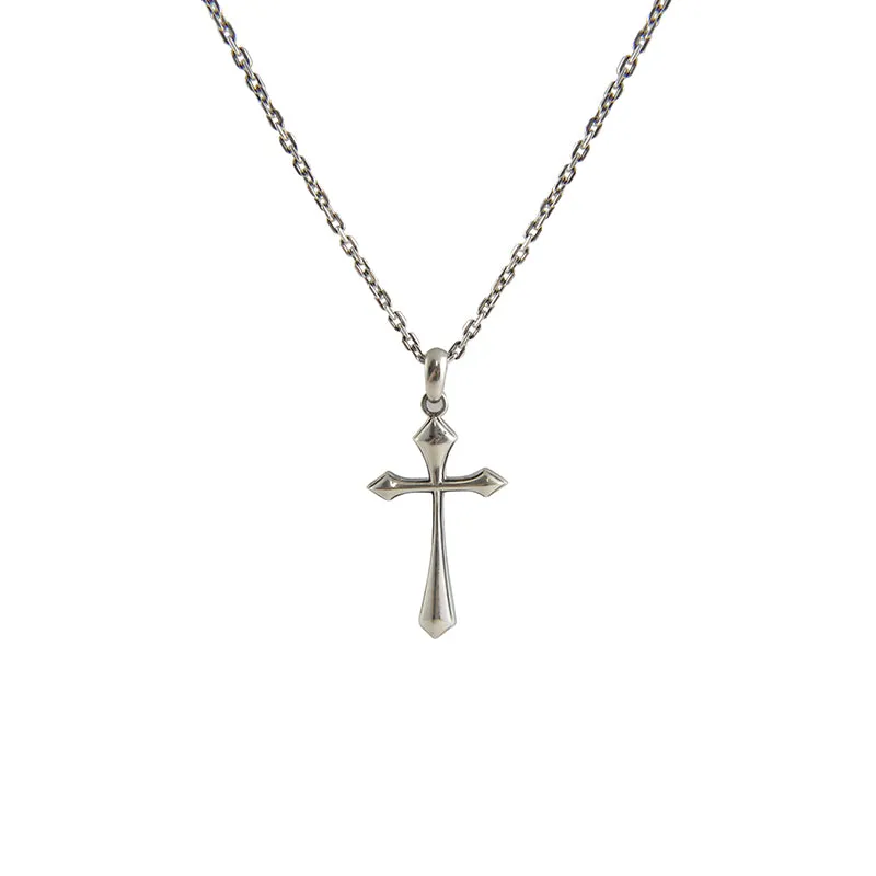 Shinny Cross Sterling Silver Necklace