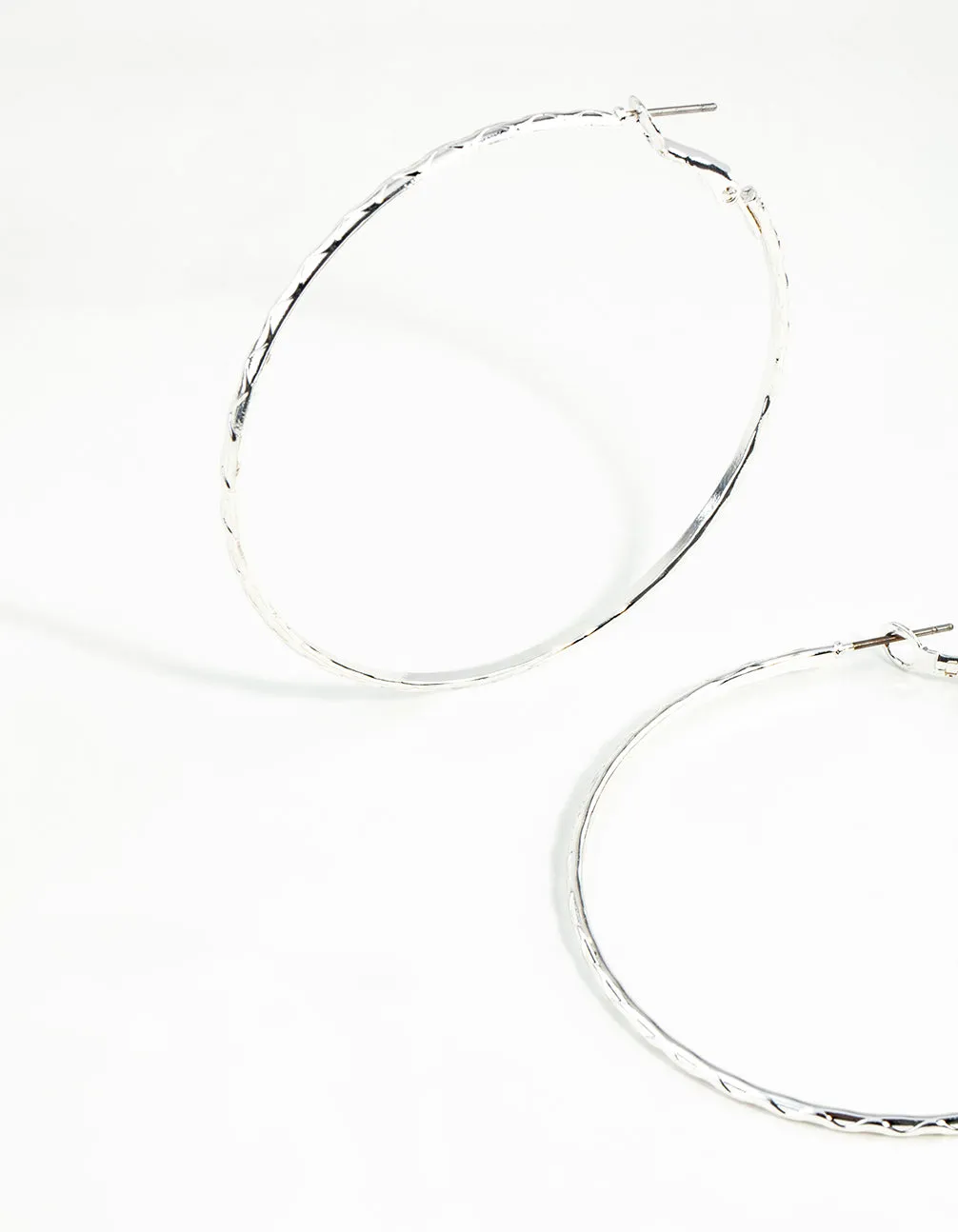 Silver 60MM Hoop Earring Pack