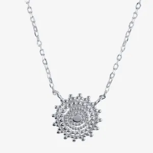 Silver Catherine Wheel Necklace