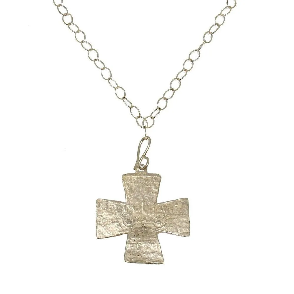 Silver City Cross Artifact Necklace