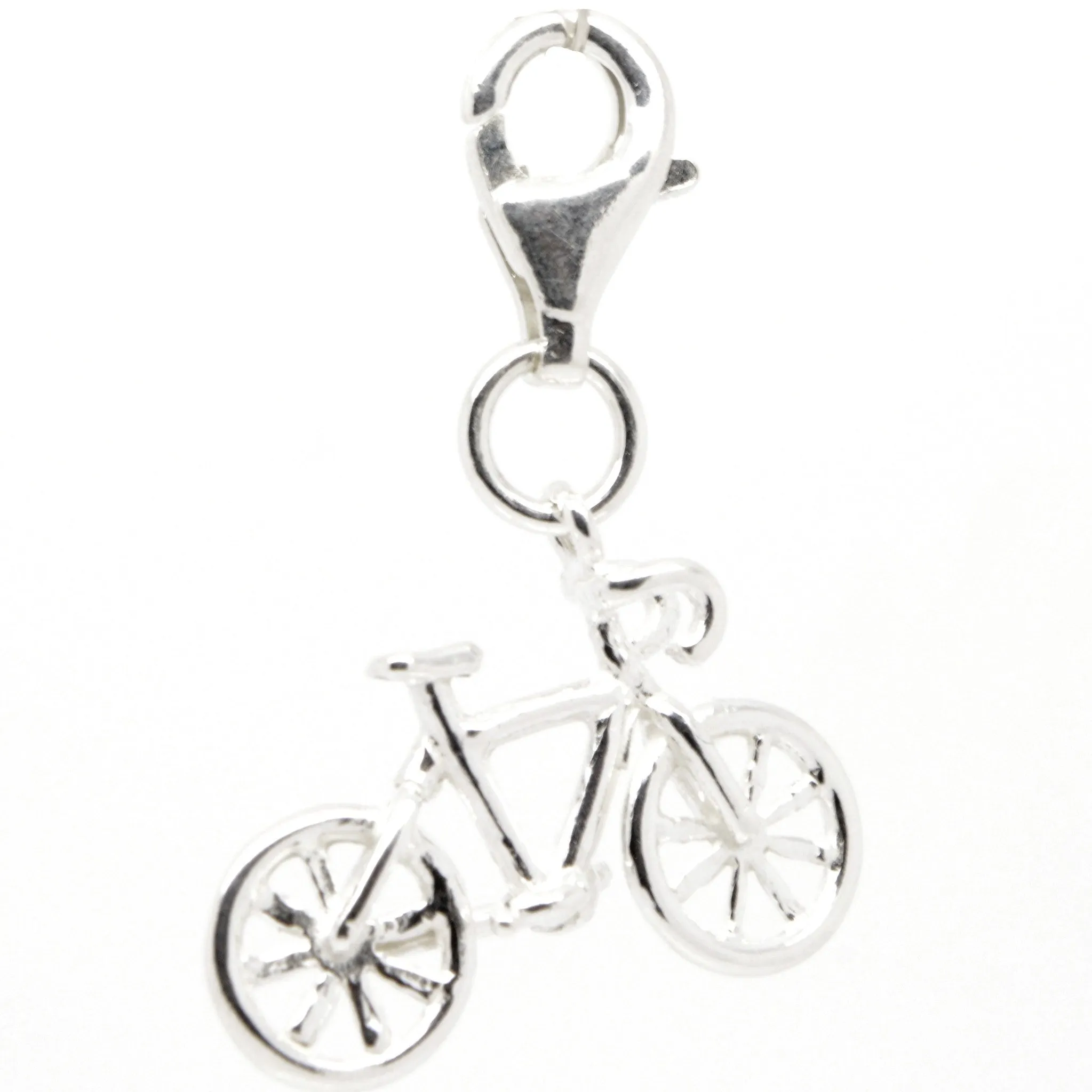 Silver Road Racing Bike Charm