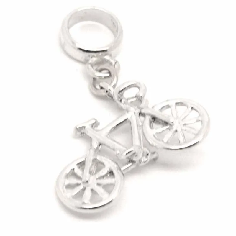 Silver Road Racing Bike Charm