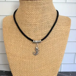 Silver Seahorse Charm Choker