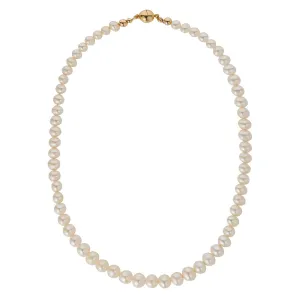 Small Freshwater Pearls Gold Plated Magnetic Clasp Necklace