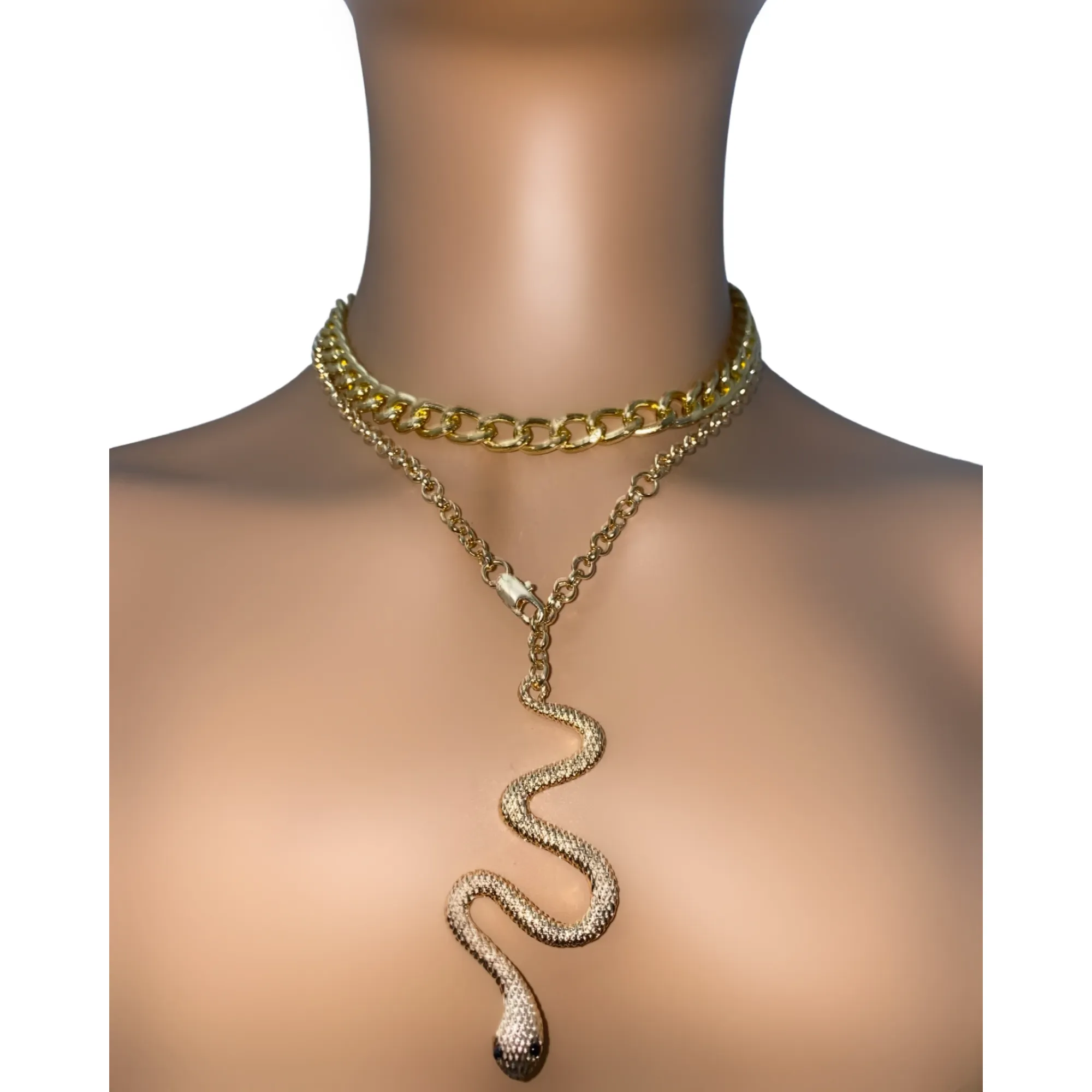 Snake Along Necklace