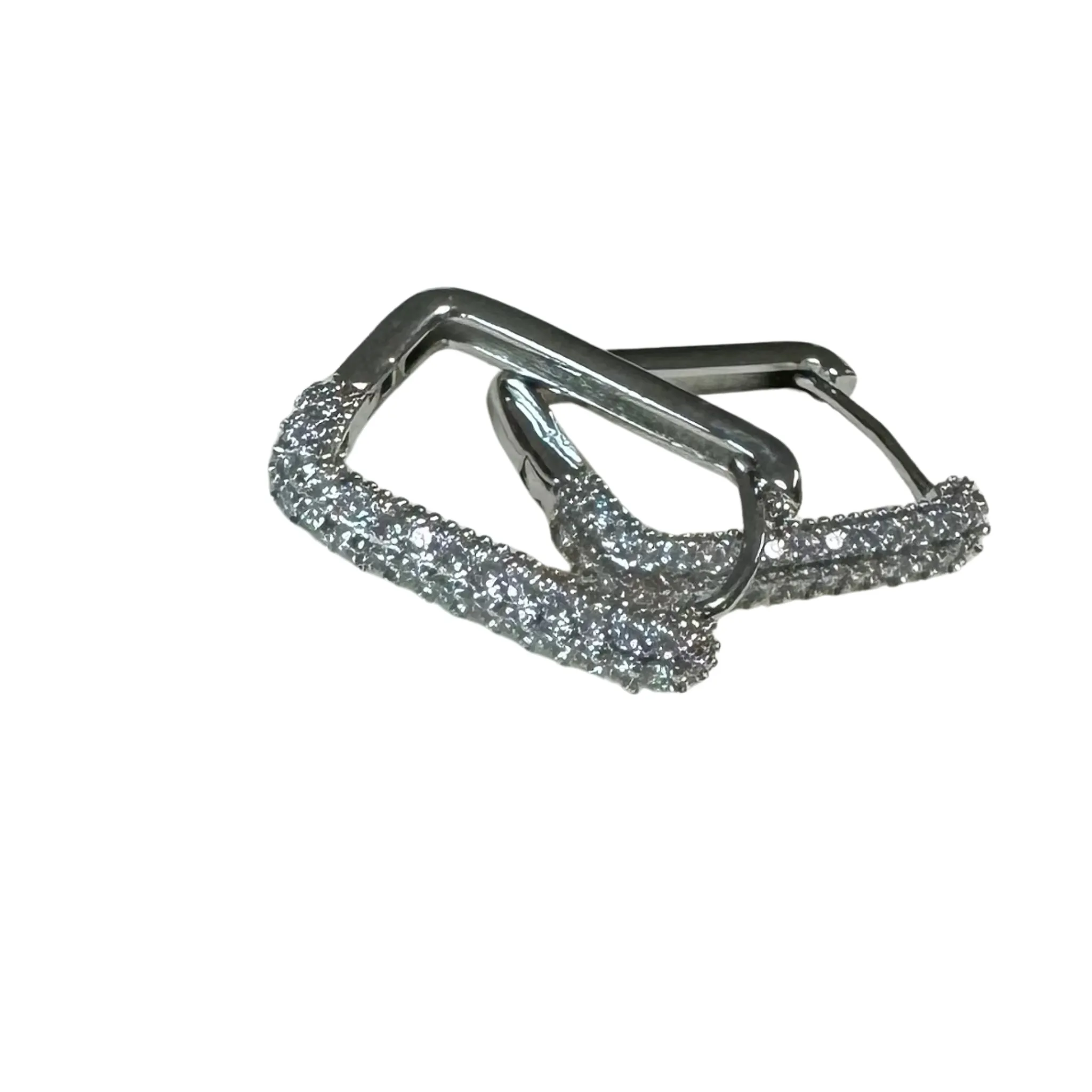 Square Rhinestone Hoops