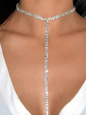 Statement Normcore Rhinestone Necklaces Accessories