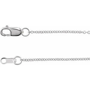 Sterling Silver 1 mm Cable 20" Chain