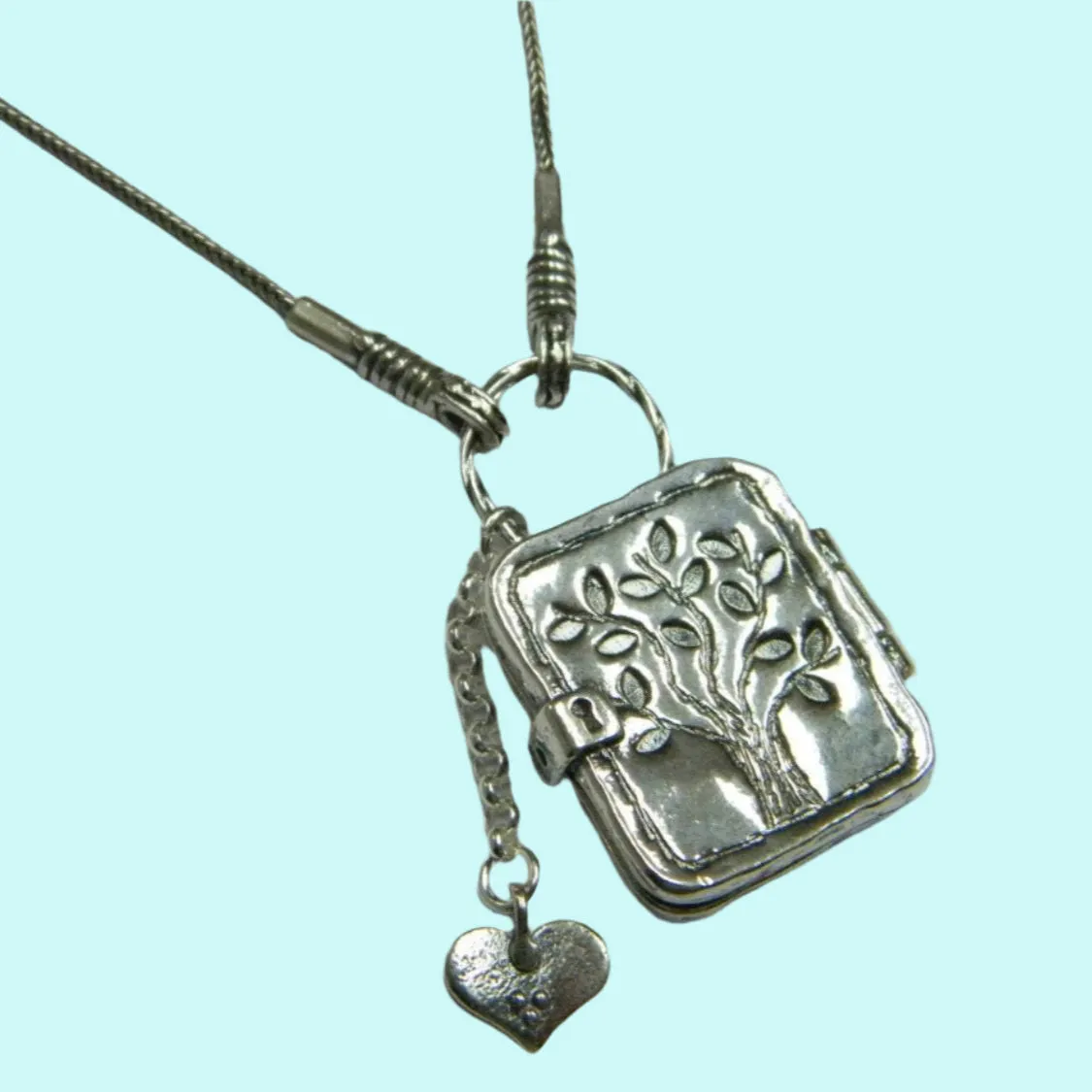 Sterling silver locket , engraved locket, charm heart jewelry