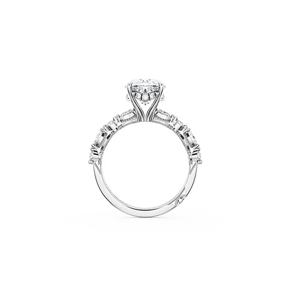 Tacori Sculpted Crescent Oval Solitaire Engagement Ring