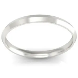 Thin Platinum Knife Edge Ring 2mm