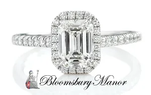 Tiffany & Co. 1.05ct H/VVS2 'Soleste' Emerald Cut Halo-Set Diamond Engagement Ring