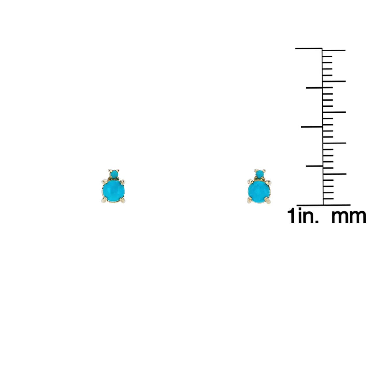 Turquoise Bubble Stud Earrings