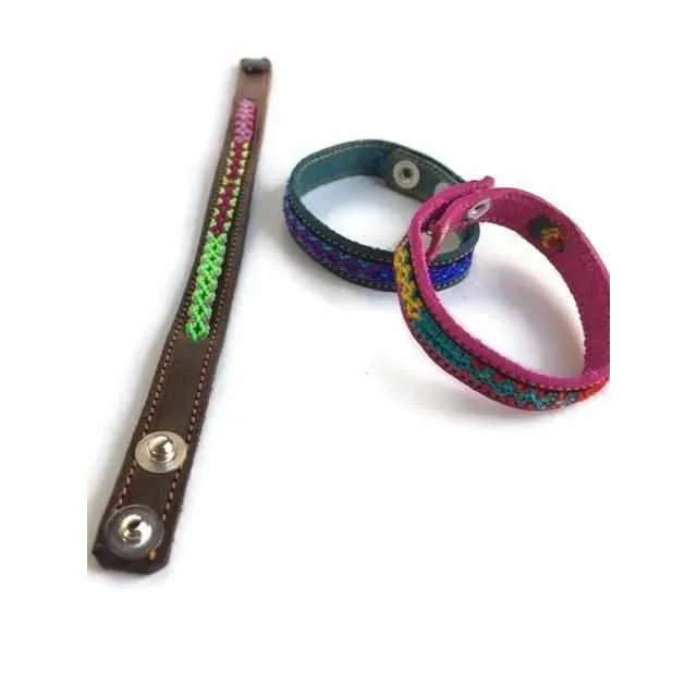 Vista Leather Adjustable Bracelet (Assorted) - Mexico