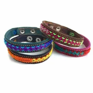 Vista Leather Adjustable Bracelet (Assorted) - Mexico